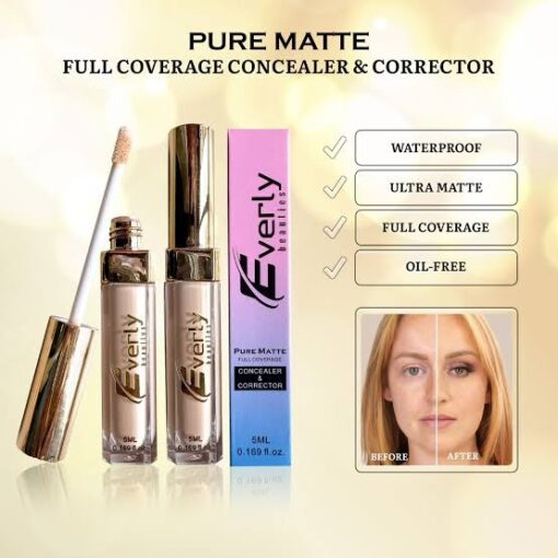 Everly Beauties Pure Matte Full Coverage Concealer & Corrector - Image 2