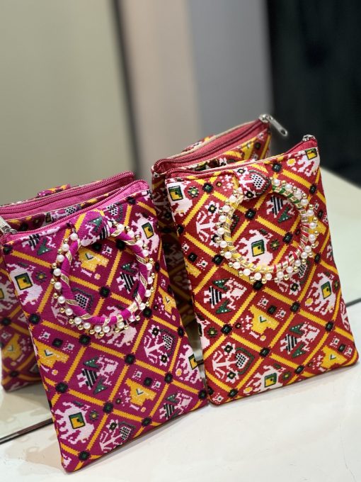 Chunri Print Square Type BATUA BAG/PUTLI BAG Indian