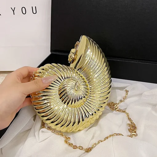 Snail Shell Clutch-golden