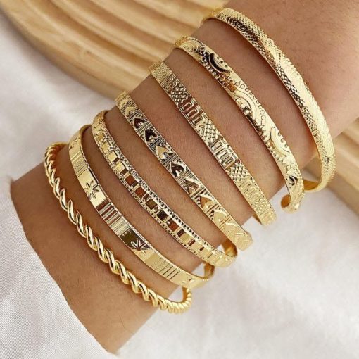 Bangle Style Bracelet Set (adjustable)