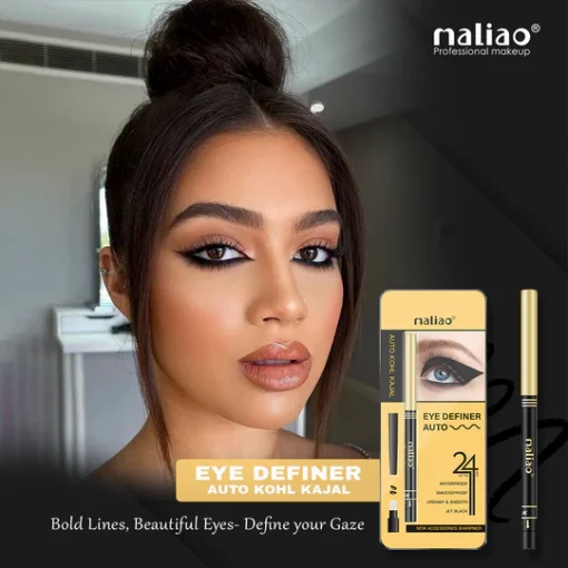Maliao 24 hours Eye Definer Auto Kajal- Jet Black Waterproof