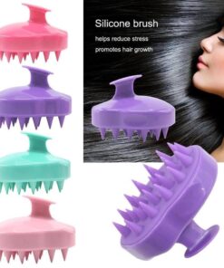 Scalp Massager Shampoo Brush,Soft Silicone Wet Dry Hair Scrubber Exfoliator Brush for Dandruff Removal Hair Growth